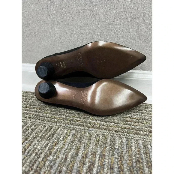 Peter Kent Vero Cudio Vintage Black Cut Out Leather Kitten Heels 36.5 US 6.5 EUC - Picture 13 of 14